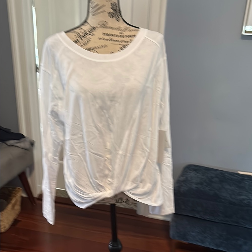 Zella White Long Sleeve Women's Top